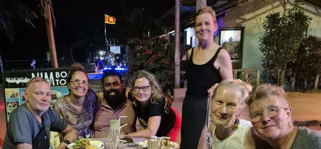 Ein Abendessen am Strand in Negombo