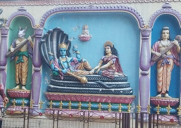 Ein Vishnu und Lakshmi - die welterhaltenden Götter